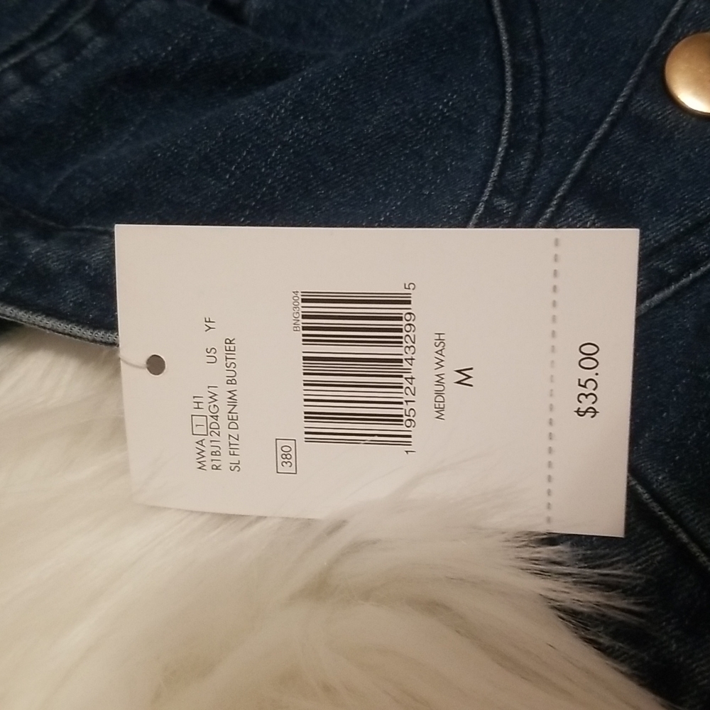 Nwt Guess denim bustier - Picture 5 of 9